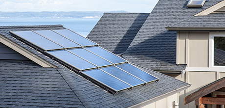 solar panels on house